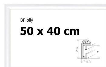 BFHM Plastový rám na puzzle 50x40cm - bílý