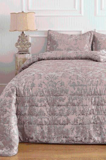 Přehoz na postel ADRIANA v dárkovém balení s polštáři Růžová Set na dvojlůžko