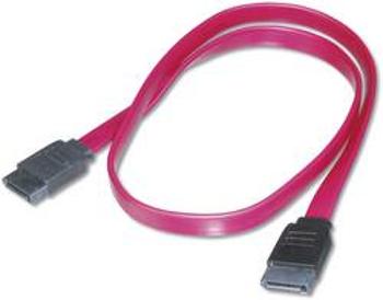 SATA II, SATA III kabel Digitus AK-400100-005-R, červená