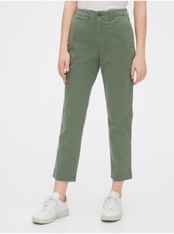 Zelené dámské kalhoty straight khakis