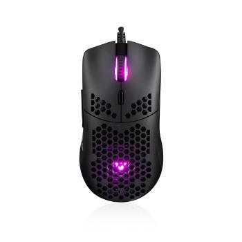 Modecom VOLCANO SHINOBI 3327 herní drátová optická myš, 6 tlačítek, 6200 DPI, RGB LED podsvícení, USB, černá