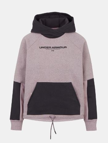 Under Armour Rival + Fleece Hoodie Mikina Růžová