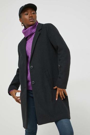 Kabát JDY dámský, černá barva, přechodný