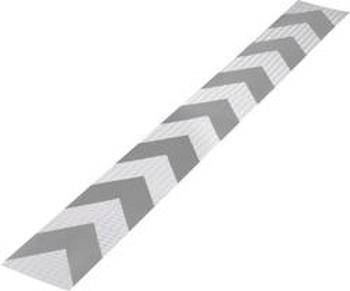 Warning stripe TOOLCRAFT RTS115/1000-SV 1563960, (d x š) 1 m x 11.5 cm, stříbrná, šedá, 1 ks