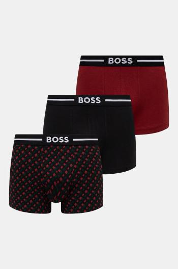 Boxerky BOSS 3-pack pánské, černá barva, 50517836