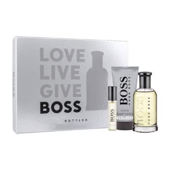 HUGO BOSS Boss Bottled dárková kazeta toaletní voda 100 ml + sprchový gel 100 ml + toaletní voda 10 ml pro muže