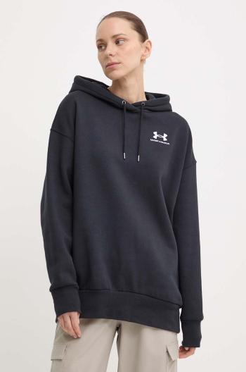 Mikina Under Armour dámská, černá barva, s kapucí, hladká