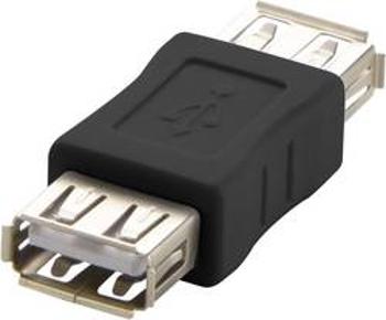 USB adaptér Renkforce 1x USB 2.0 zásuvka ⇔ 1x USB 2.0 zásuvka, černá