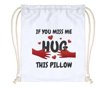 Celopotištěný vak na záda Hug this pillow