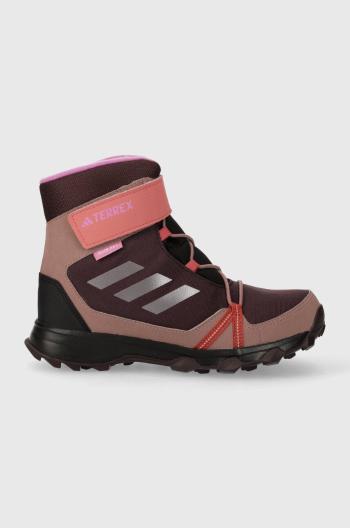 Dětské boty adidas TERREX TERREX SNOW CF R.RD fialová barva