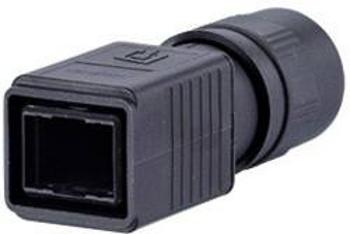 Průchodkové pouzdro Metz Connect 1401045002KE, RJ45 černá, 1 ks