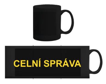 Černý hrnek Celní správa