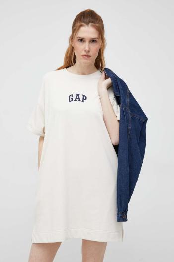 Šaty GAP béžová barva, mini, oversize