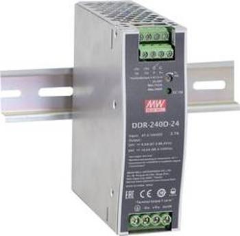 DC/DC měnič napětí na DIN lištu Mean Well DDR-240B-24, 1 x, 24 V/DC, 10 A, 240 W