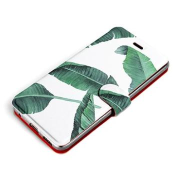 Mobiwear Flip pouzdro pro Huawei Nova 9 - MG06P Zelené listy na bílém pozadí (5903516926978)