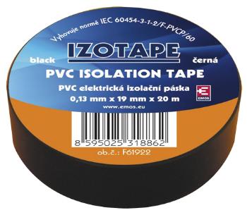 Páska izolační PVC 19/20m  černá EMOS