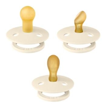 BIBS® Dudlík Try-it Colour 3 Pack 0-6 měsíců Ivory