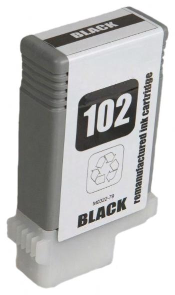 CANON PFI-102 BK - kompatibilní cartridge, černá, 130ml