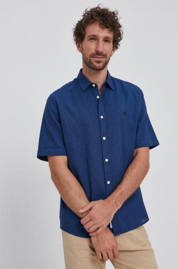 Košile Marc O'Polo pánská, tmavomodrá barva, regular, s klasickým límcem