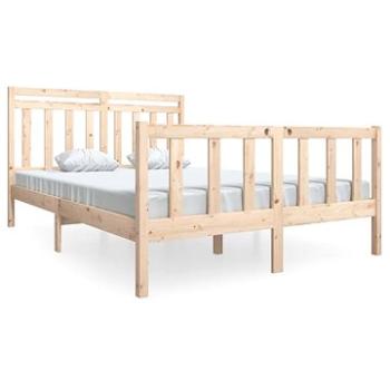Rám postele masivní dřevo 140 × 190 cm, 3100699 (3100699)