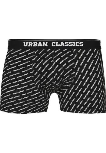 Urban Classics Men Boxer Shorts Double Pack grey+branded aop - M