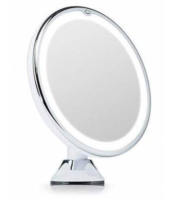 iMirror Magnify 10, kosmetické Make-Up zrcátko zvětšující 10x s LED osvětlením, bílé