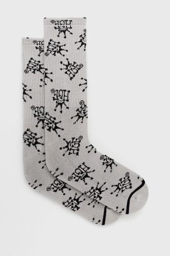 Ponožky HUF dámské, šedá barva