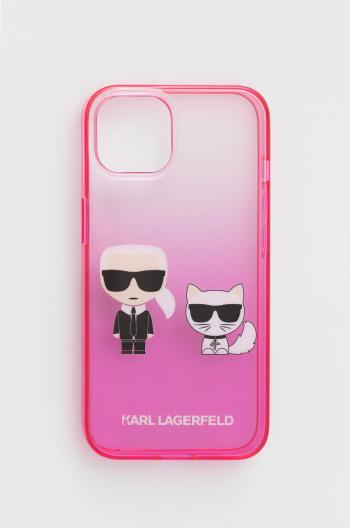 Obal na telefon Karl Lagerfeld Iphone 13 6,1'' růžová barva
