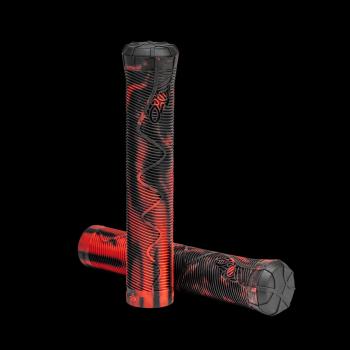 Náhradní grip na řídítka freestyle koloběžky TPR Grip (EDGE Black-red), 2ks