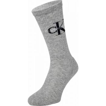 Calvin Klein MEN CREW 1P CK JEANS RIB DESMOND Pánské ponožky, šedá, velikost UNI