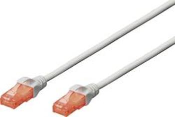 Síťový kabel RJ45 Digitus DK-1617-100, CAT 6, U/UTP, 10.00 m, šedá