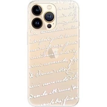 iSaprio Handwriting 01 - white pro iPhone 13 Pro (hawri01w-TPU3-i13p)