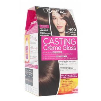 L'Oréal Paris Casting Creme Gloss 48 ml barva na vlasy pro ženy 400 Dark Brown na barvené vlasy; na všechny typy vlasů