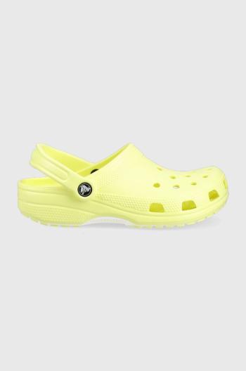 Pantofle Crocs dámské, žlutá barva