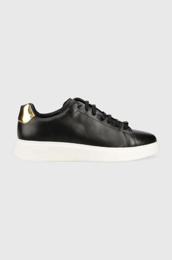 Kožené sneakers boty BOSS Bulton černá barva, 50487257