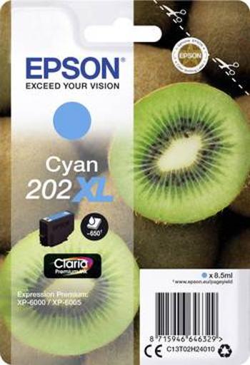 Epson Ink T02H24, 202XL originál azurová C13T02H24010