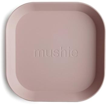 Mushie Square Dinnerware Plates talíř Blush 2 ks