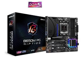 ASRock MB Sc AM5 B650M PG Riptide, AMD B650, 4xDDR5, 1xDP, 1xHDMI, mATX