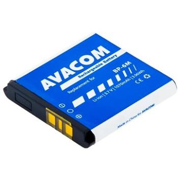 Avacom pro Nokia 6233, 9300, N73 Li-Ion 3,7V 1070mAh (náhrada BP-6M) (GSNO-BP6M-S1070)