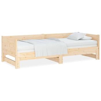 Výsuvná postel masivní borovice 2× (90 × 200) cm, 820252 (820252)