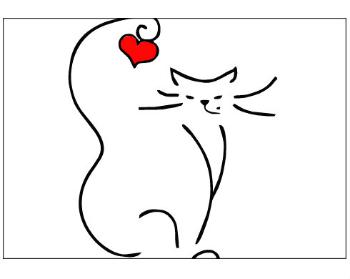 Plakát typ A4-A0 Love cat