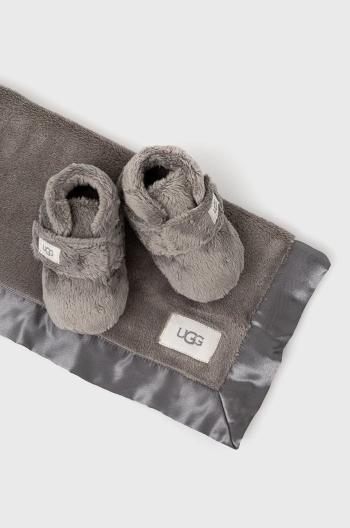 Dětské papuče UGG šedá barva