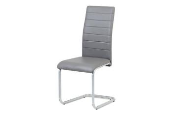 Autronic DCL-102 GREY Jídelní židle, koženka šedá / šedý lak