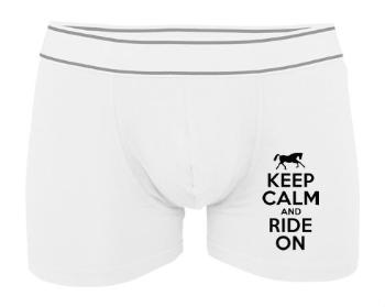 Pánské boxerky Contrast Keep calm and ride on