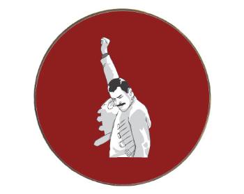 Magnet kulatý kov Freddie Mercury