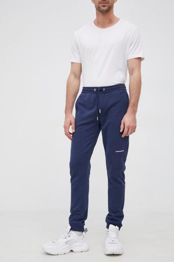 Bavlněné kalhoty Calvin Klein Jeans pánské, tmavomodrá barva, hladké