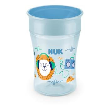 NUK Hrnek na pití Magic Hrnek 230 ml 360° okraj na pití v modré barvě