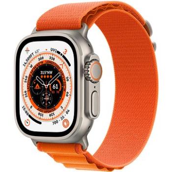 Apple Watch Ultra 49mm titanové pouzdro s oranžovým alpským tahem - Small (MNHH3CS/A)