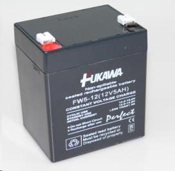 Baterie - FUKAWA FW 5-12 U (12V/5Ah - Faston 250), životnost 5let, FW 5-12U
