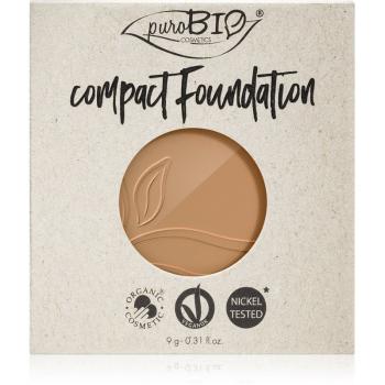 puroBIO Cosmetics Compact Foundation kompaktní pudrový make-up náhradní náplň SPF 10 odstín 04 9 g